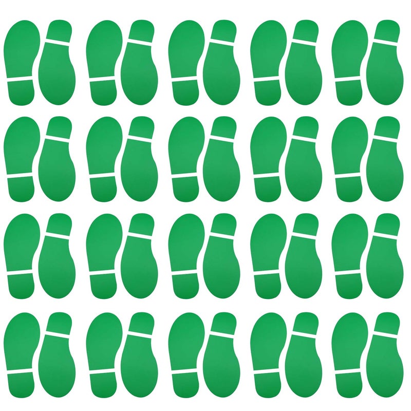 SKYCOOOOL 20 Pairs 40 Prints Green Kids Size Shoes Footprint Stickers Decals for Floor Wall Stairs to Guide Directions Celebrate St. Patrick's Day by SKYCOOOOL - Image 1